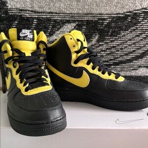 Nike Air Force 1 High Black Yellow Sneakers